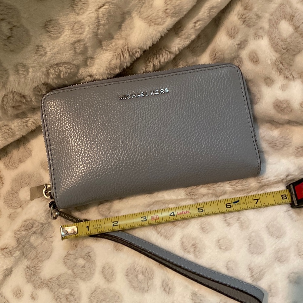 Pale Blue Michael Kors Wristlet Wallet